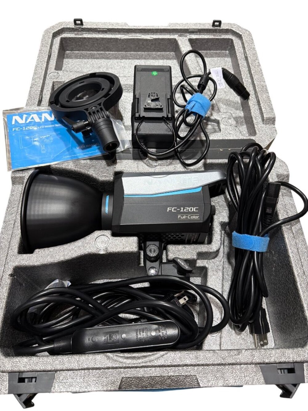 Nanlite FC-120C Full-Color LED COB Light Kit With Case & Accessories